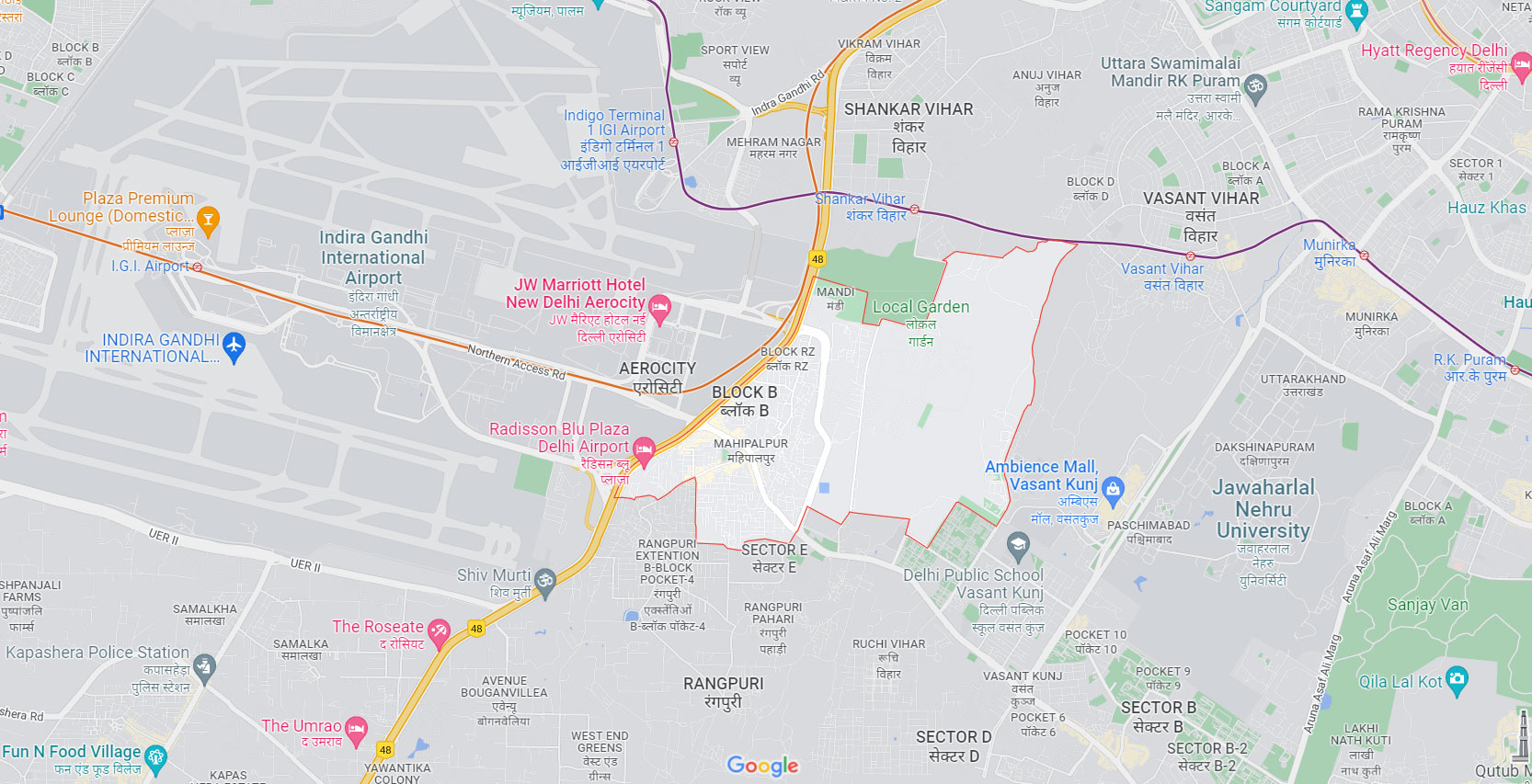 Elan Commercial Mahipalpur NH-8 Delhi Location Map
